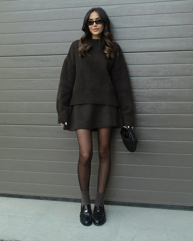 Konstancina | Ciepły Dzianinowy Zestaw Dwuczęściowy