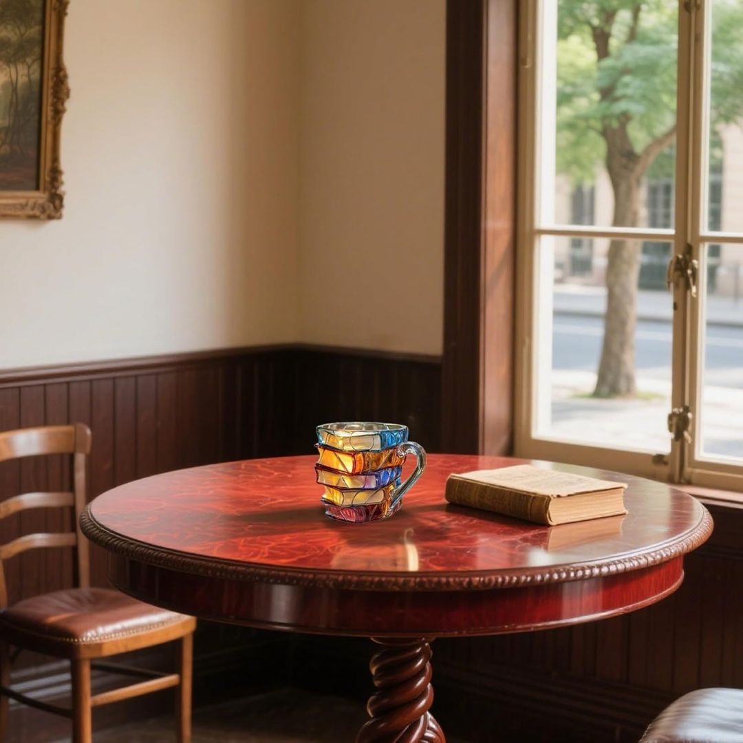 BookGlow | Ręcznie Robiony Kubek 3D Czytelnicza Radość