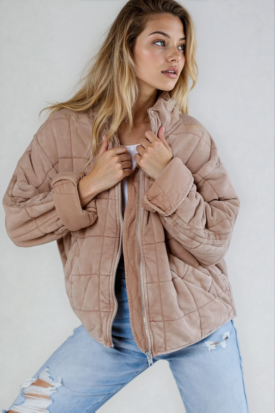 Beata | Przytulna pikowana kurtka oversize