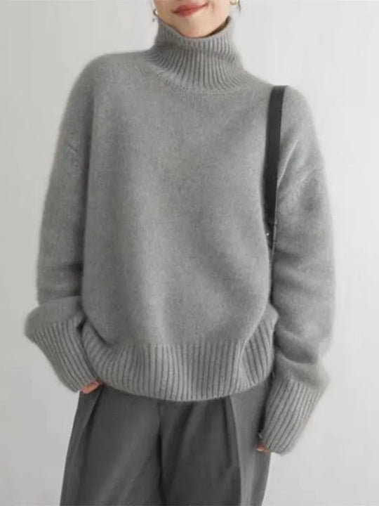 Lucyna | Sweter z kaszmiru z golfem
