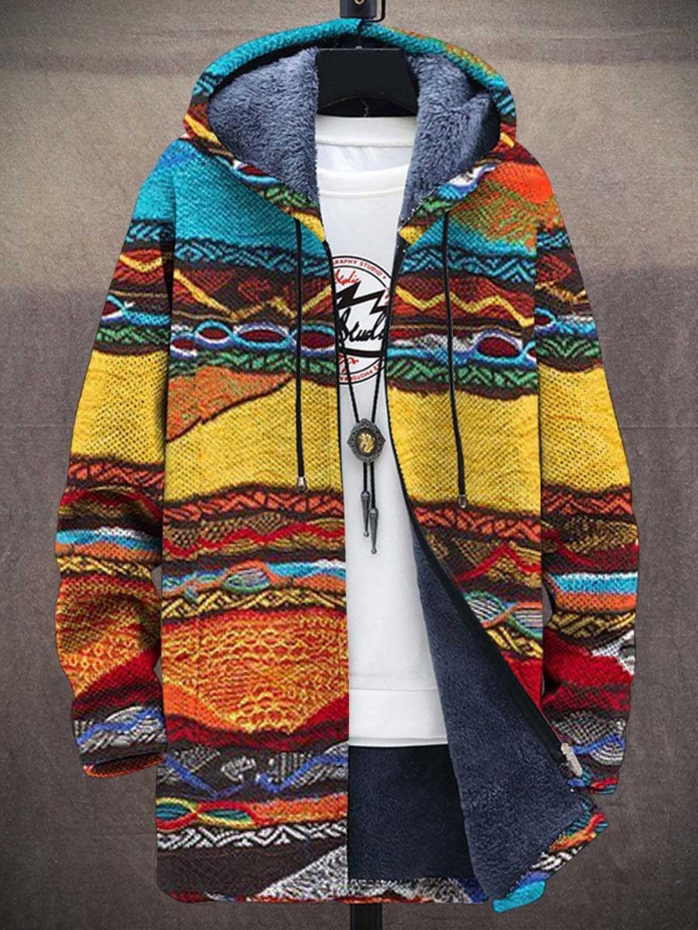 Modesta | Stylowy artystyczny kardigan dzianinowy