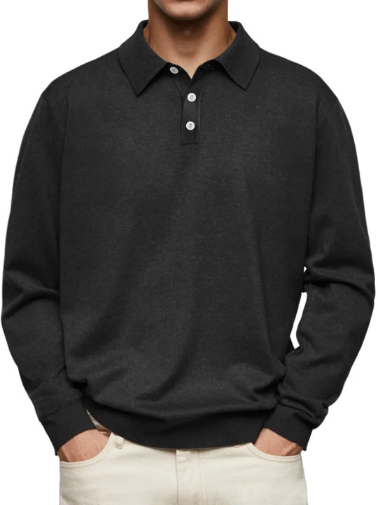 Chwalibóg | Casual polo z długim rękawem