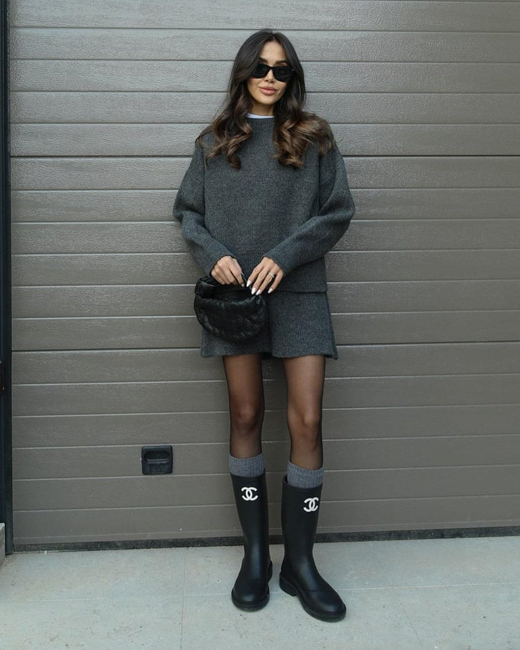 Konstancina | Ciepły Dzianinowy Zestaw Dwuczęściowy