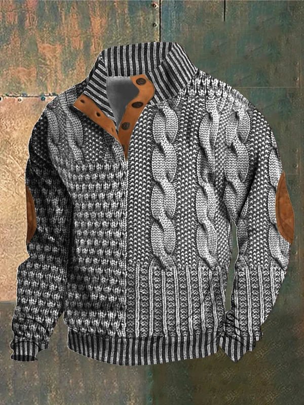 Gniewomir | Stylowy Sweter z Wzorzystym Splotem